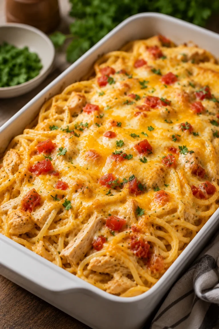 rotel chicken spaghetti no velveeta