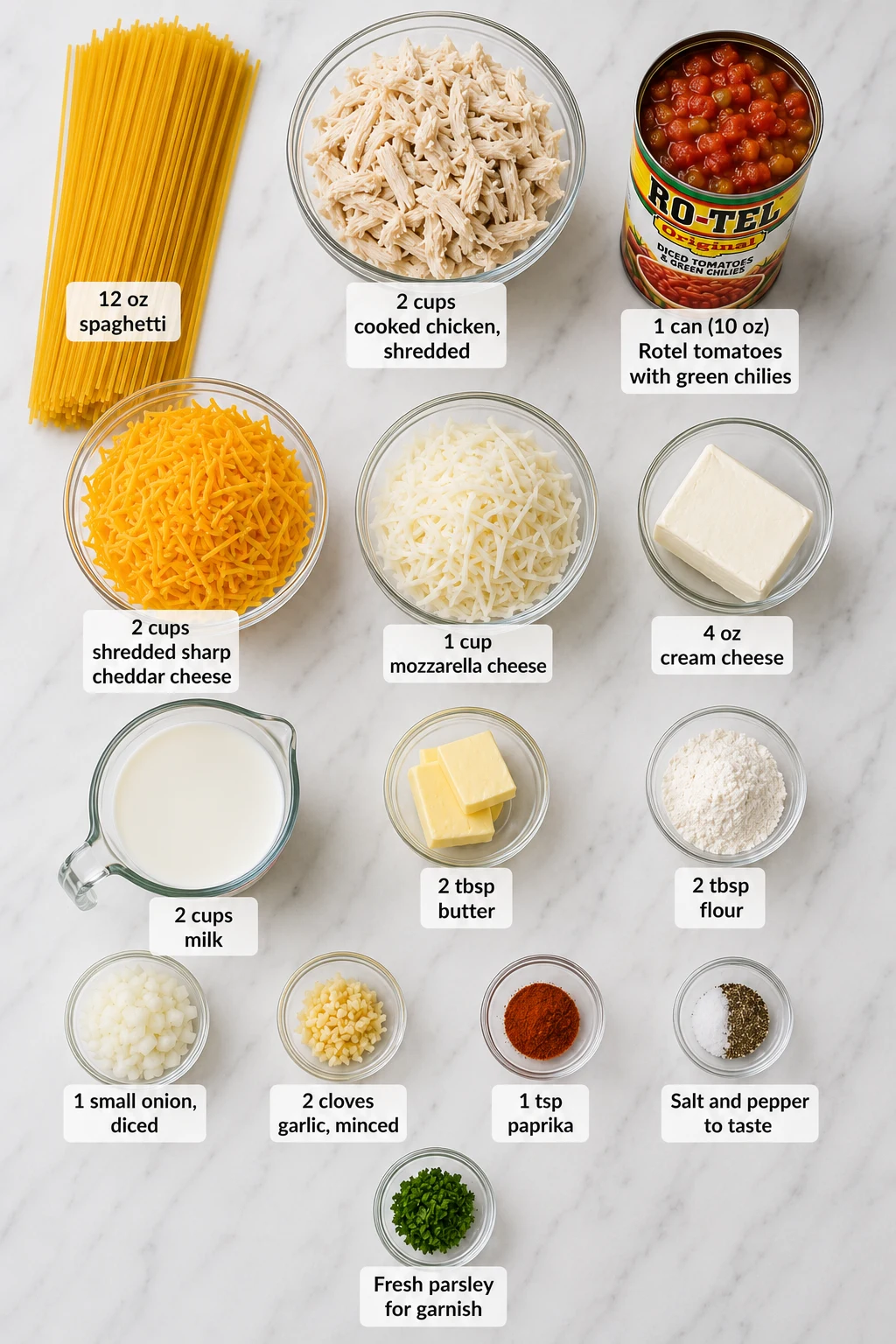 rotel chicken spaghetti no velveeta ingredients