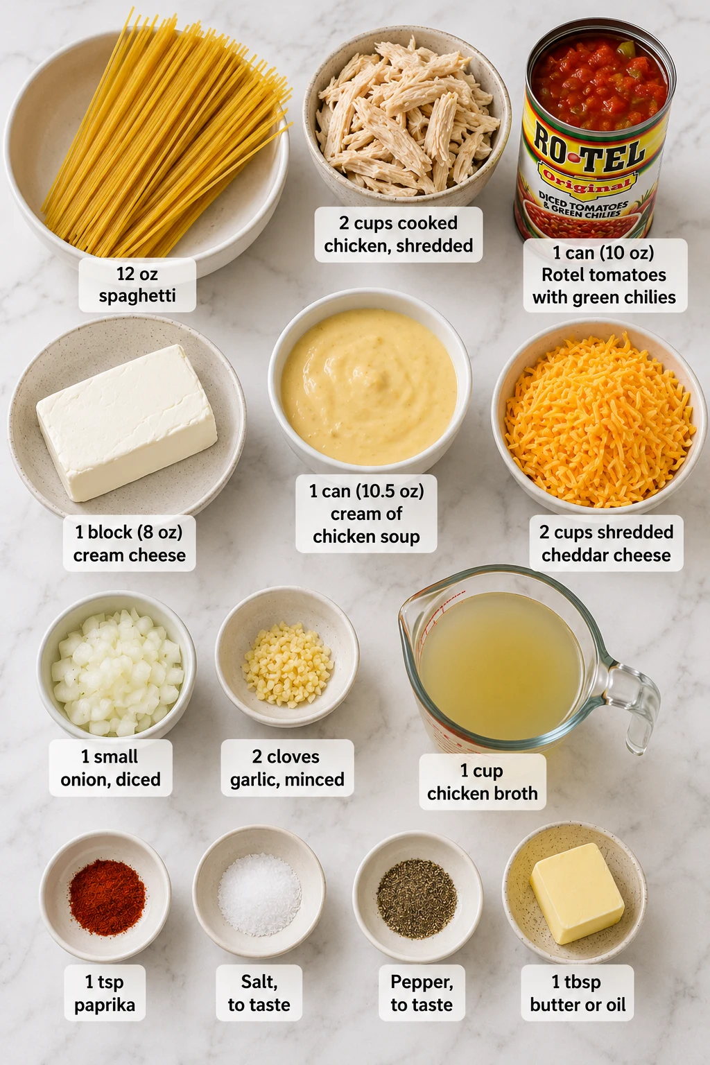 rotel chicken spaghetti recipe ingredients