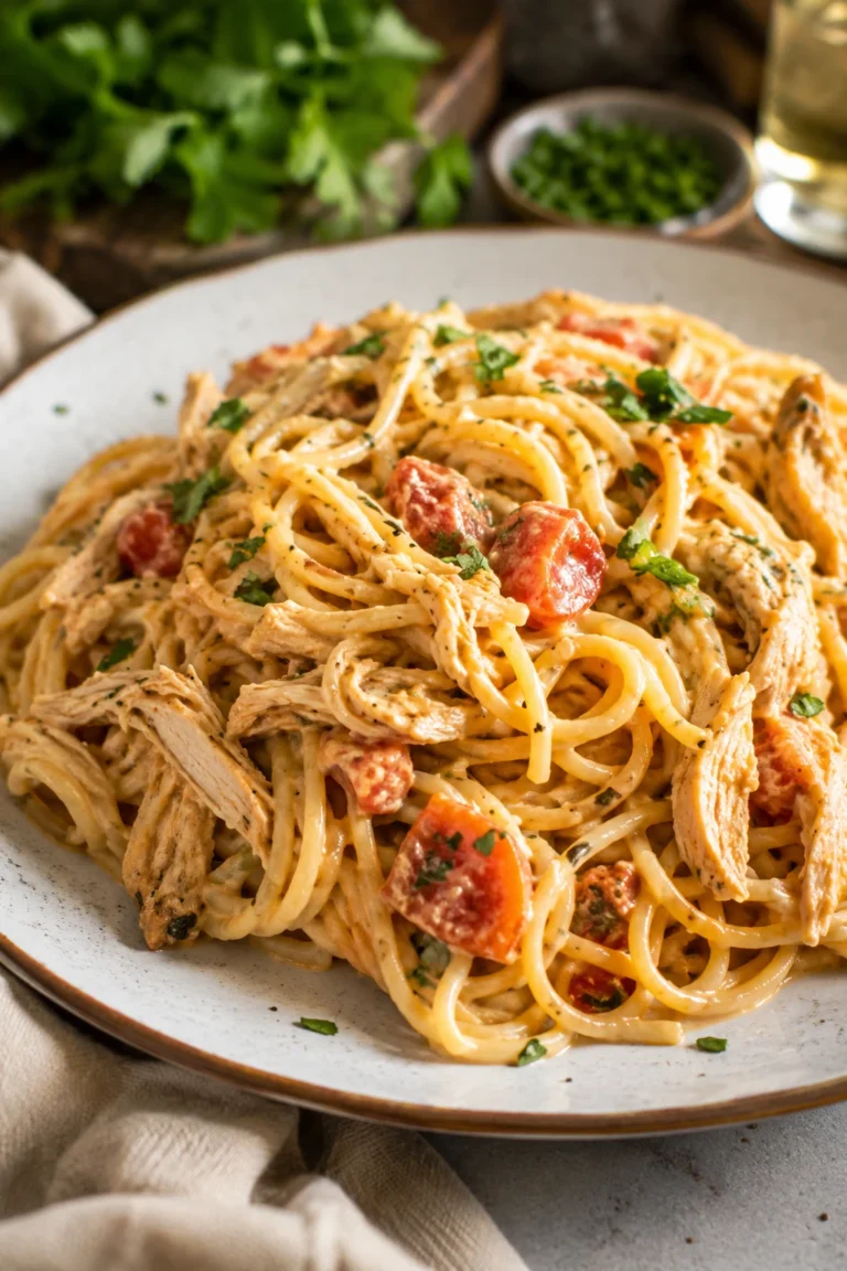 rotel chicken spaghetti without velveeta