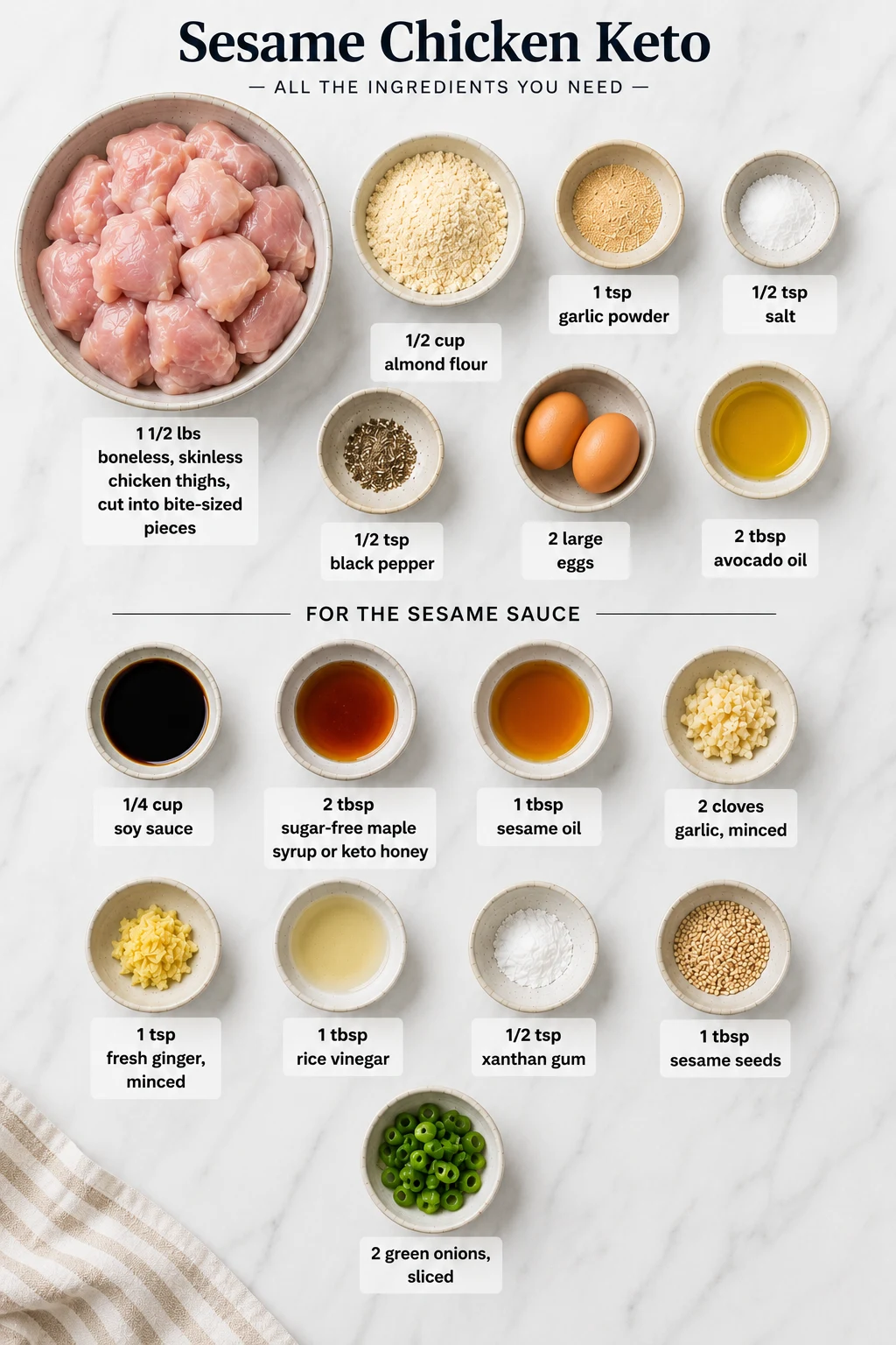 sesame chicken keto ingredients