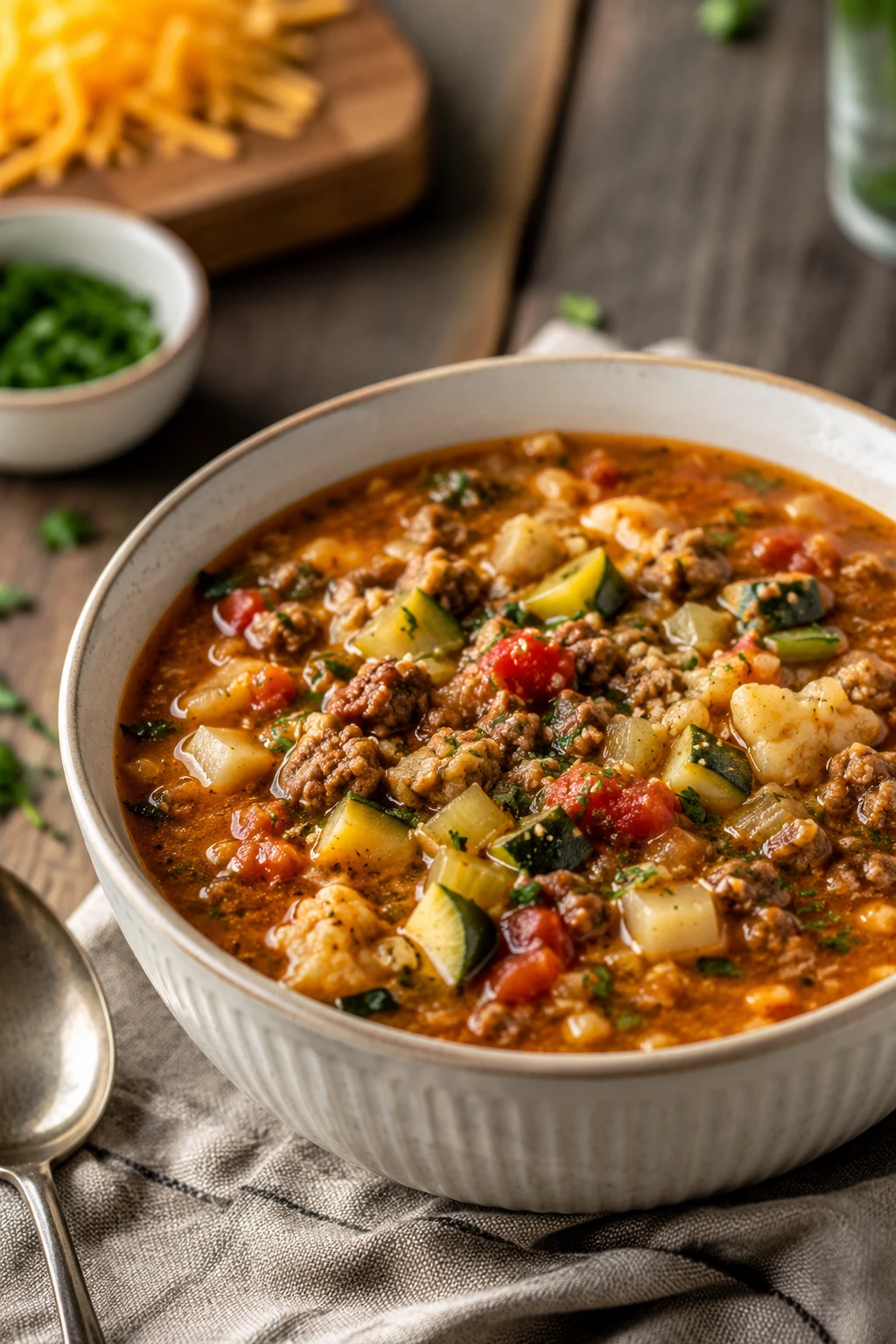 Hamburger soup keto