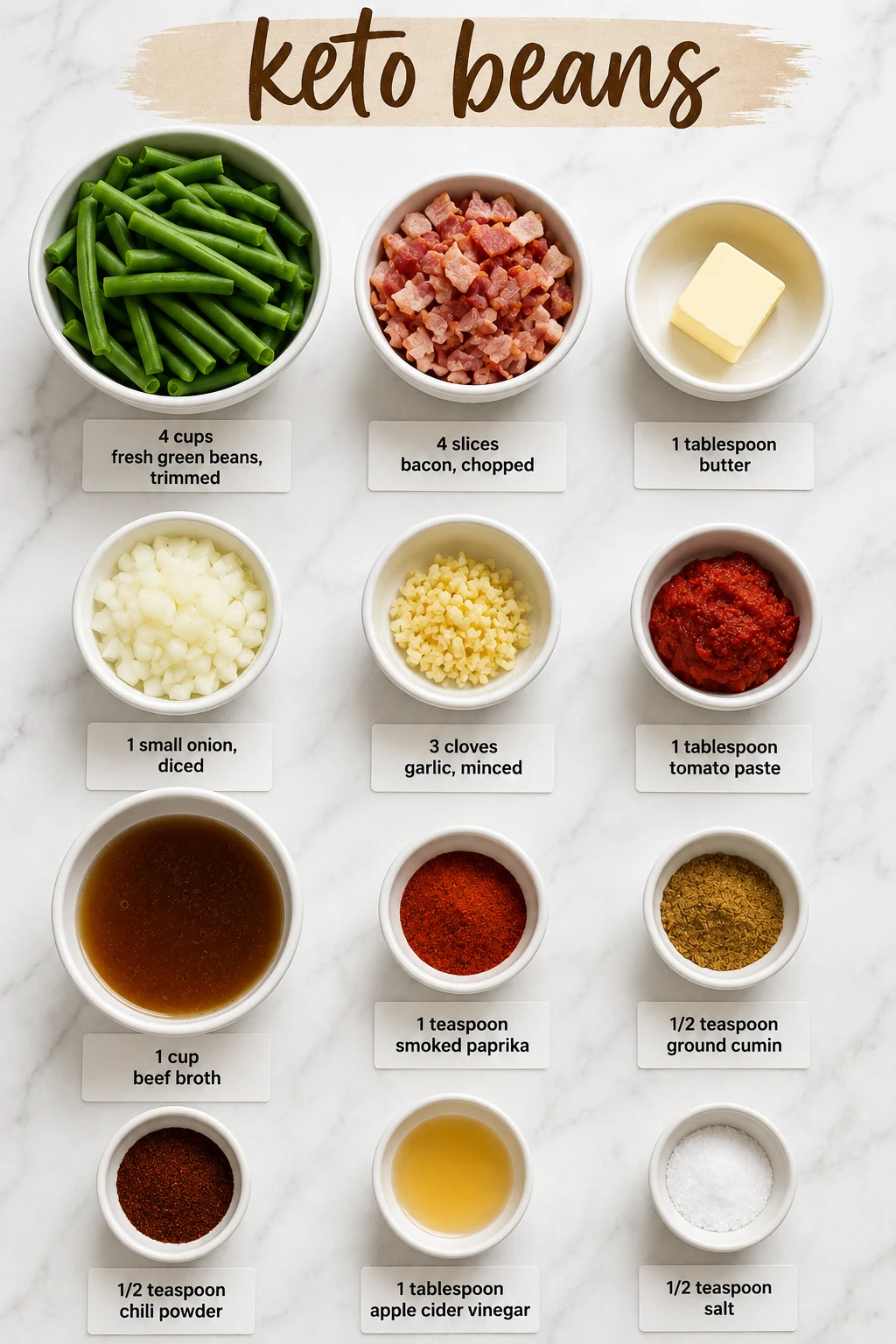 keto beans ingredients
