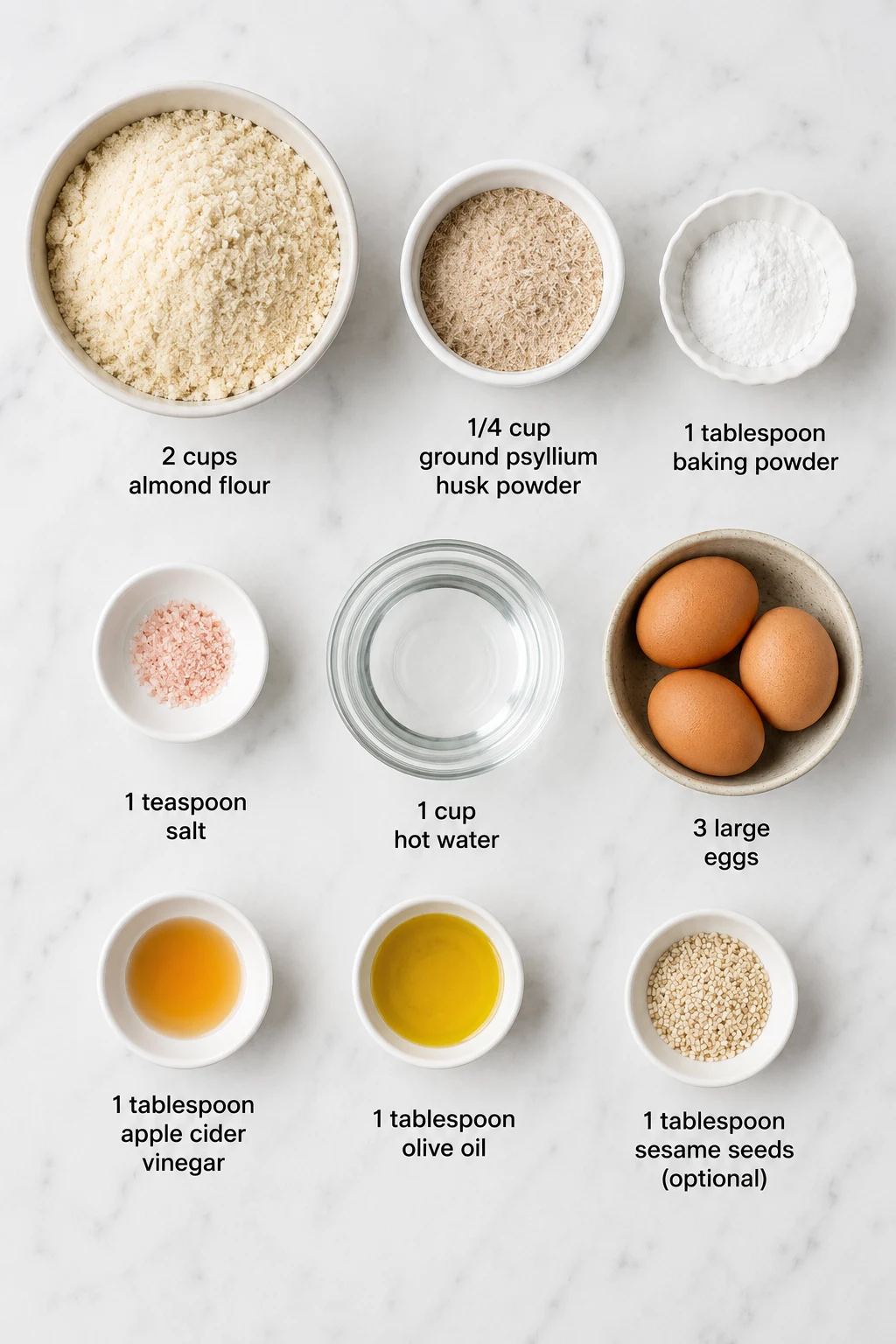 keto bröd ingredients