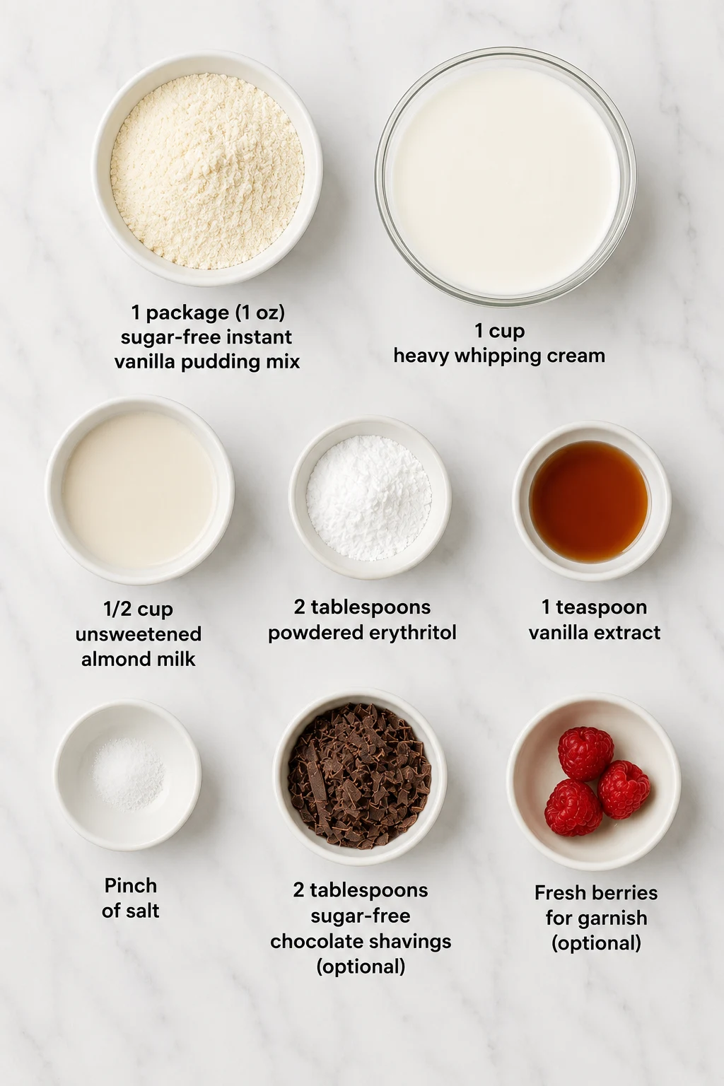 keto mousse with sugar free pudding ingredients