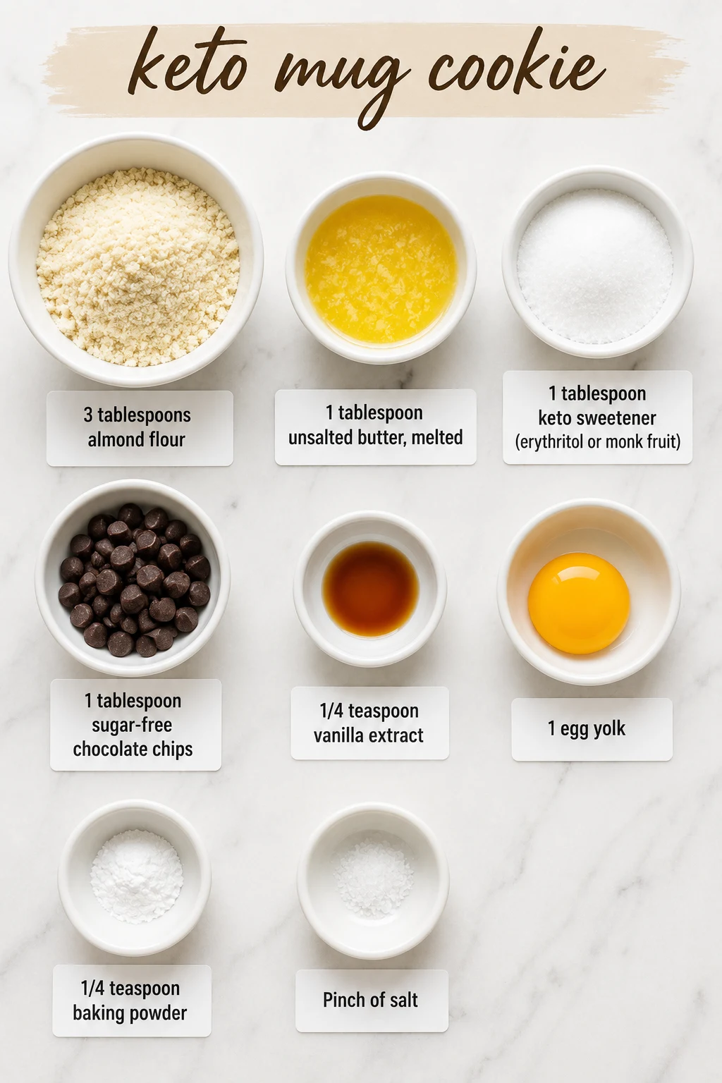 keto mug cookie ingredients