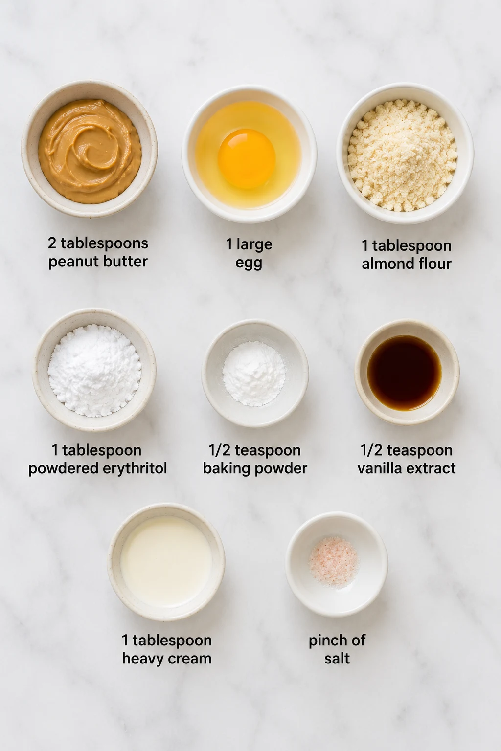 keto peanut butter mug cake ingredients