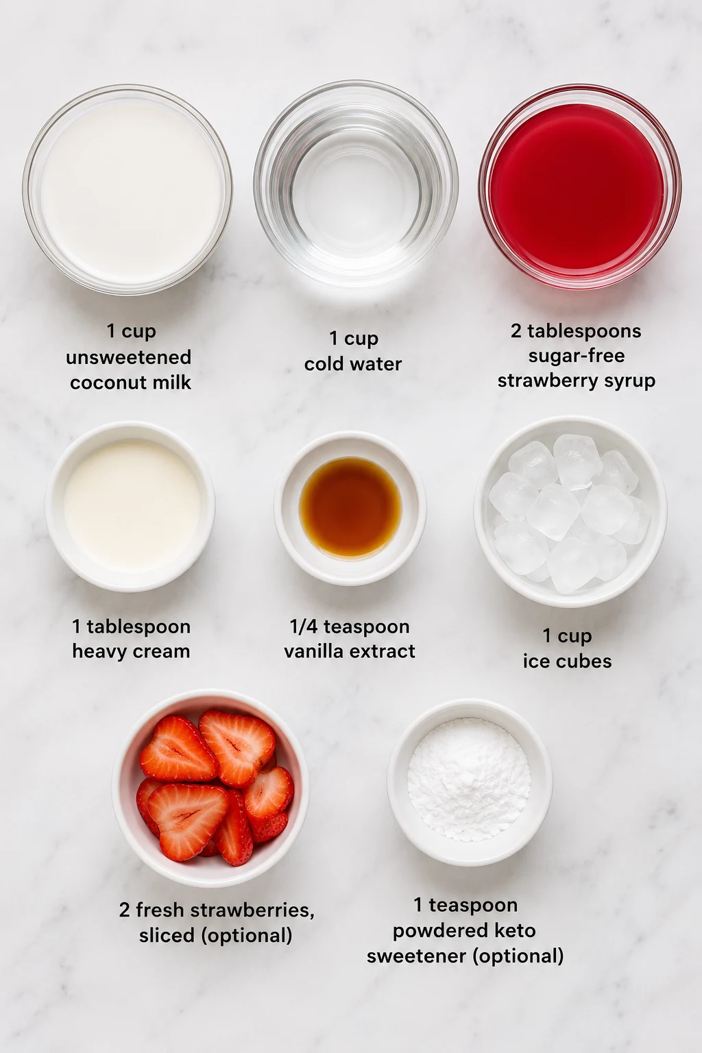 Keto pink drink ingredients