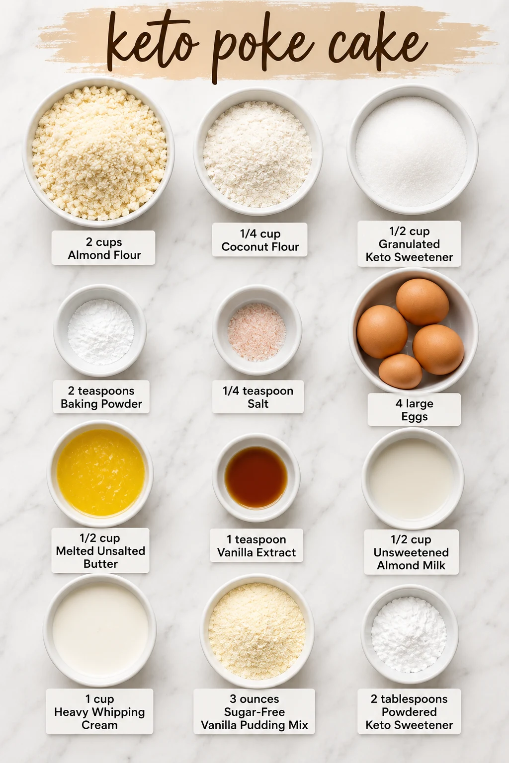 keto poke cake ingredients