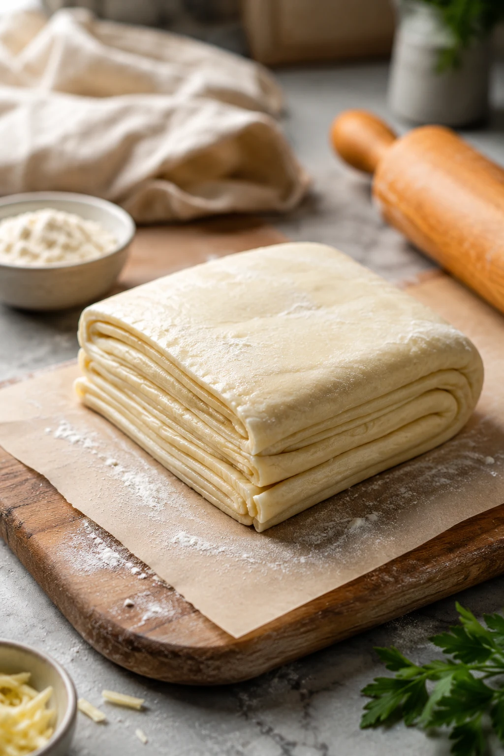 Keto puff pastry dough