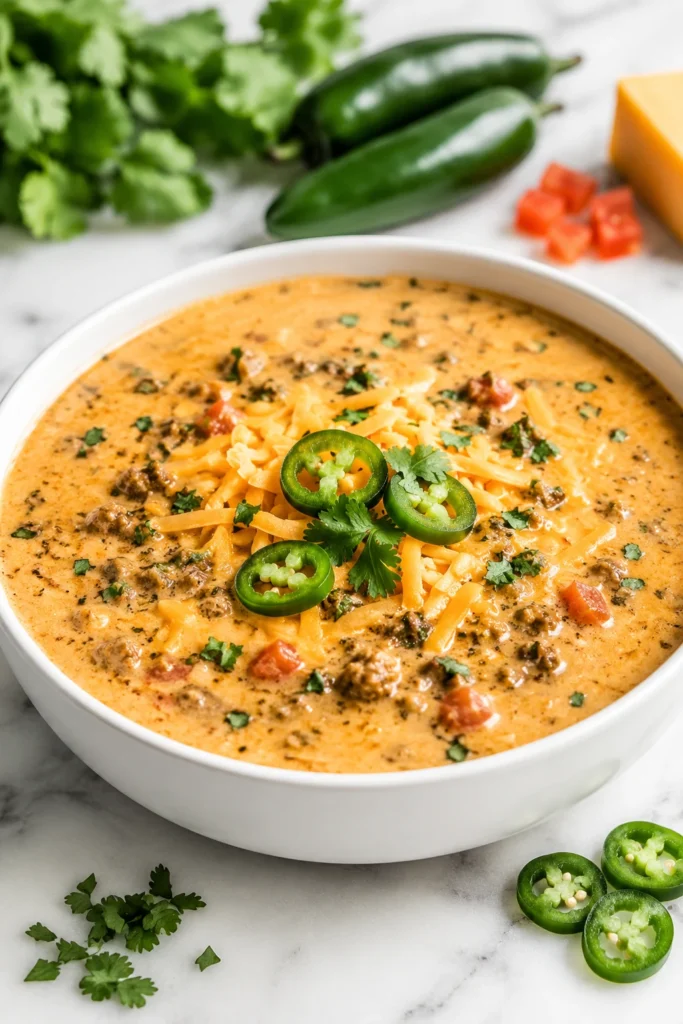 keto queso soup