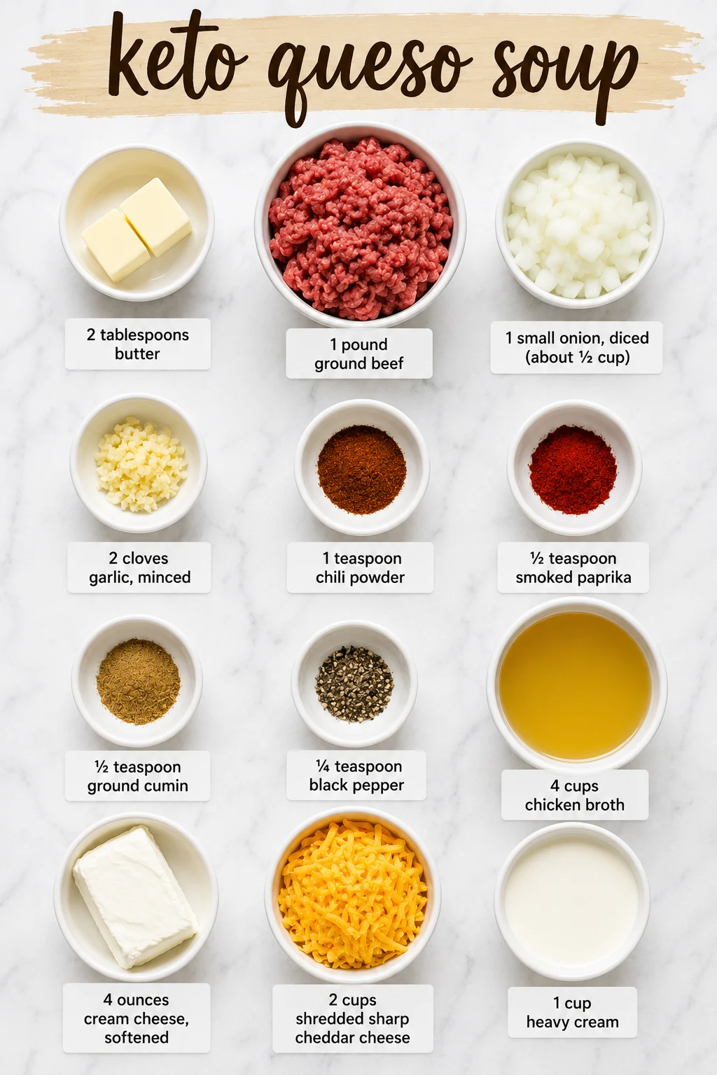 keto queso soup ingredients