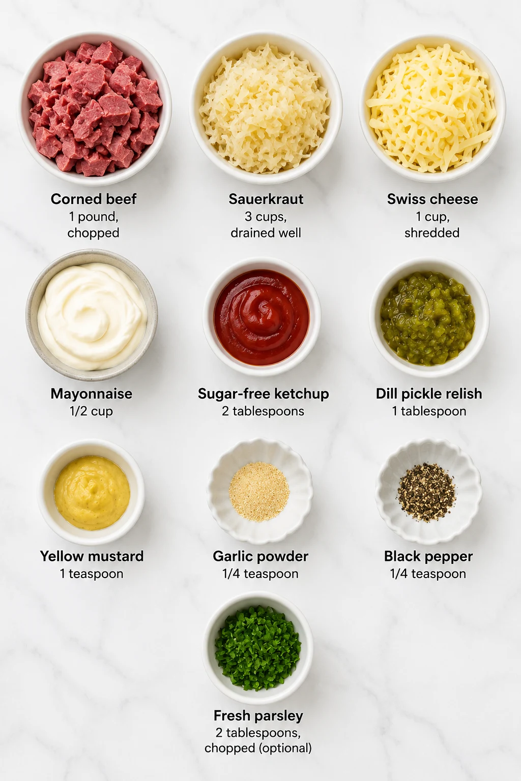 Keto reuben in a bowl ingredients Keto reuben in a bowl ingredients