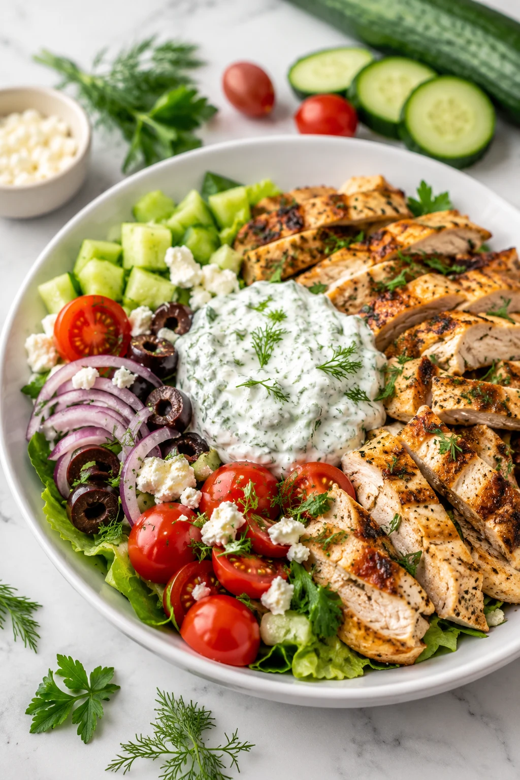 Keto tzatziki bowl