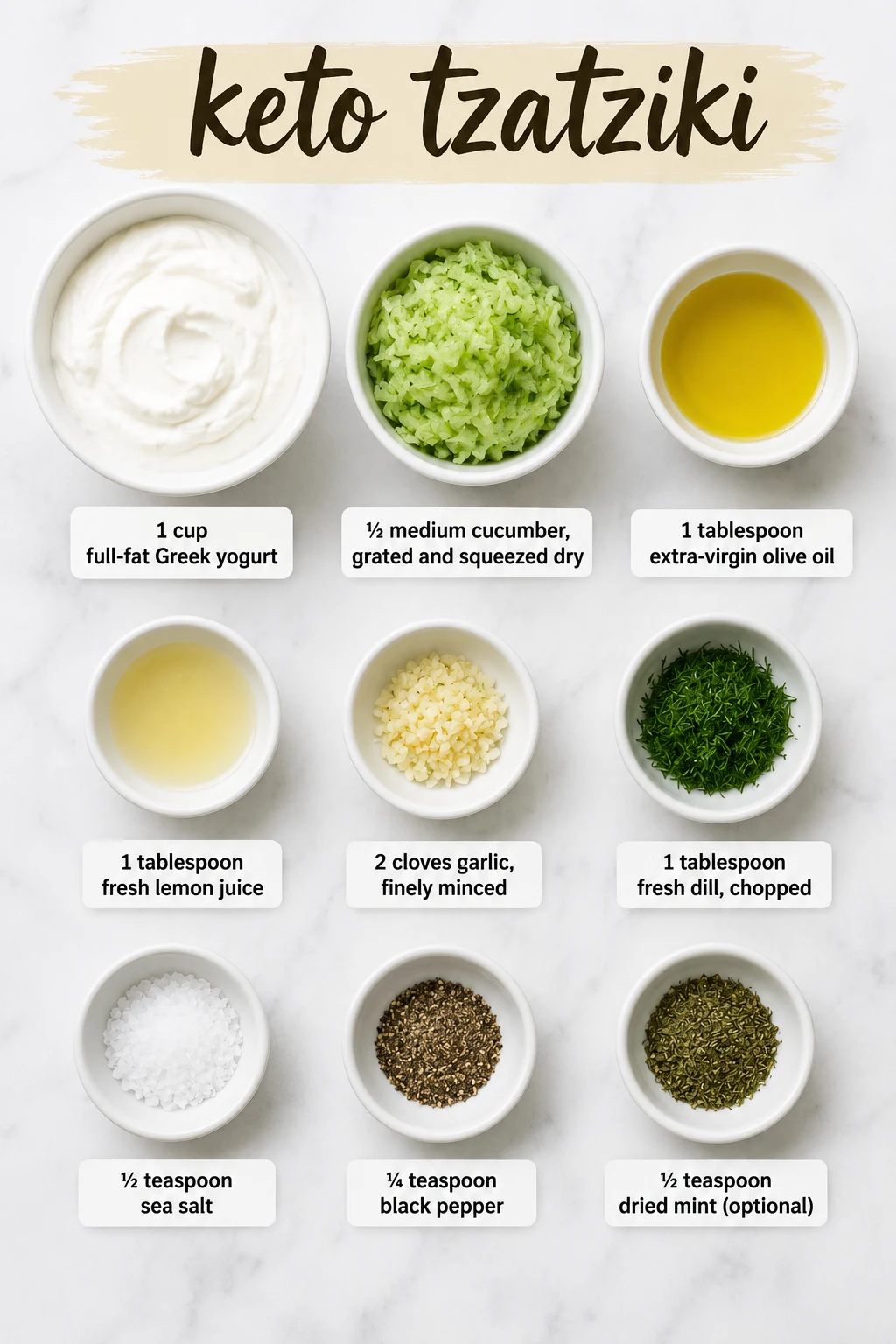 keto tzatziki ingredients