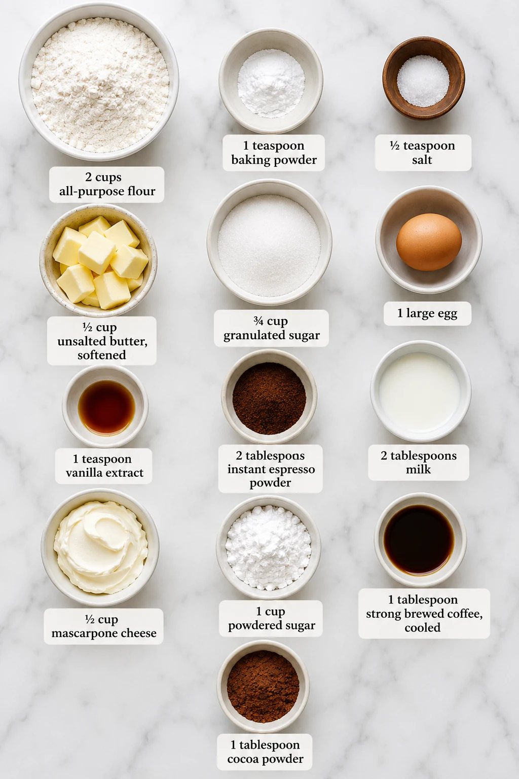 Tiramisu biscuit ingredients
