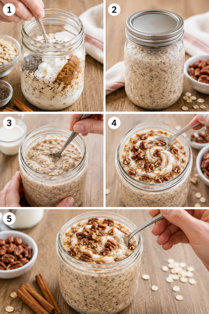 Cinnamon Roll Overnight Oats ingredients Cinnamon Roll Overnight Oats