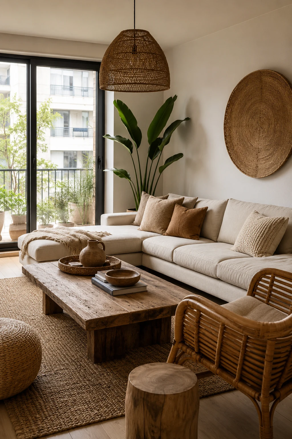 Add Natural Materials for Warm Apartment Inspiration Living Room Style — apartment inspiration living room