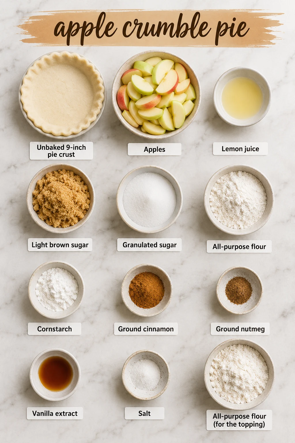 apple crumble pie ingredients