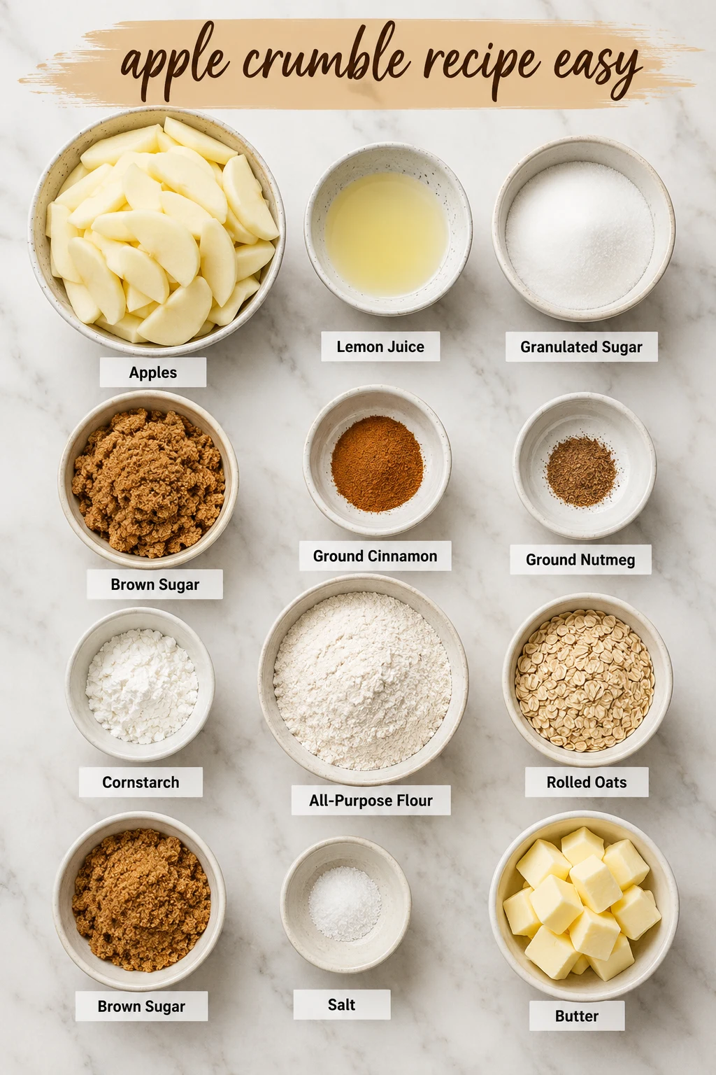 apple crumble recipe easy ingredients