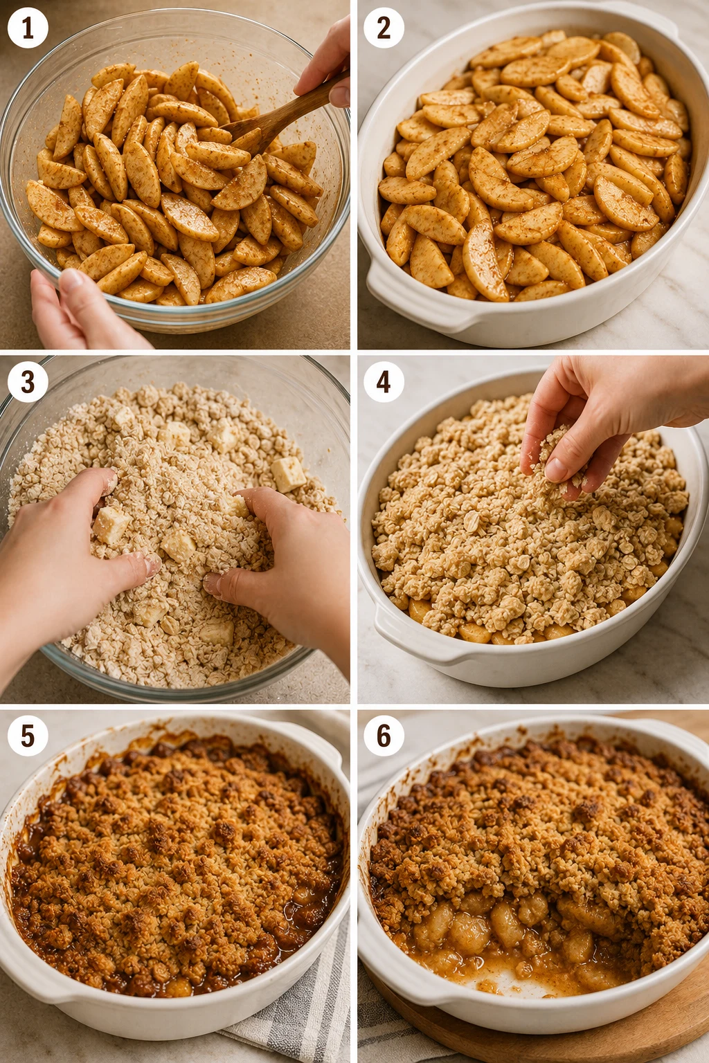apple crumble step by step