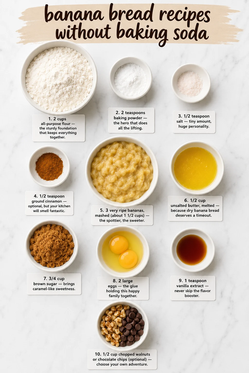 banana bread recipes without baking soda ingredients banana bread recipes without baking soda ingredients