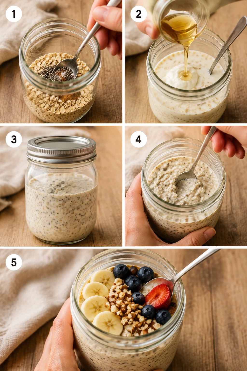Basic Overnight Oats step by step Basic Overnight Oats step by step