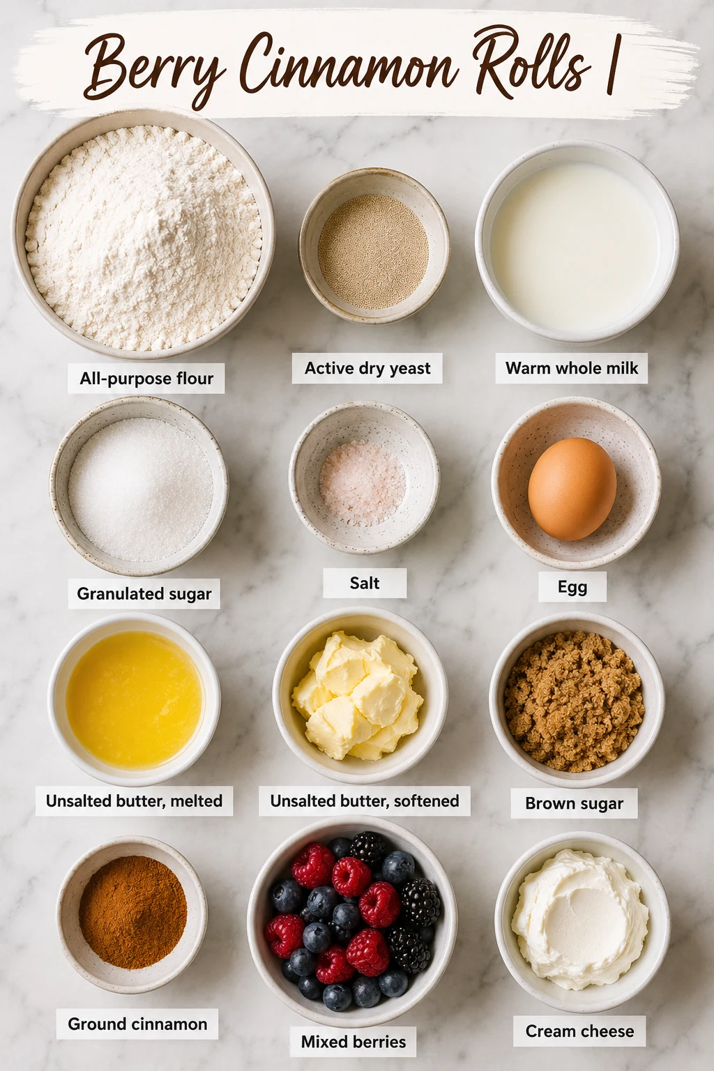 Berry Cinnamon Rolls | ingredients