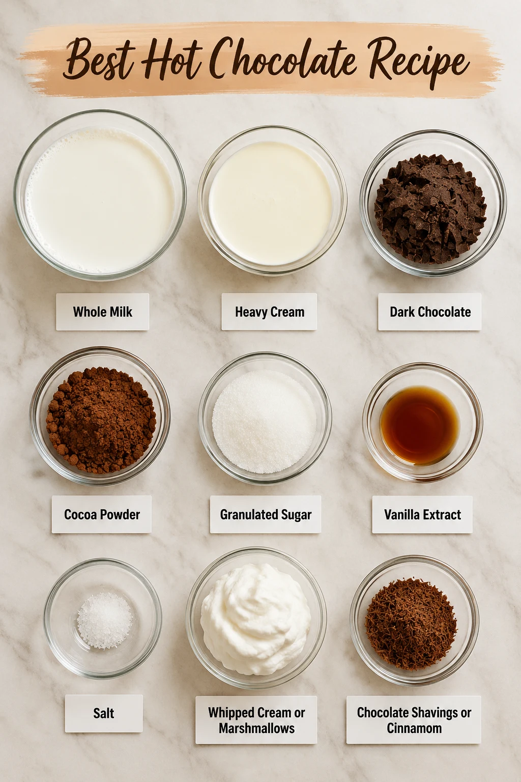 Best Hot Chocolate Recipe ingredients