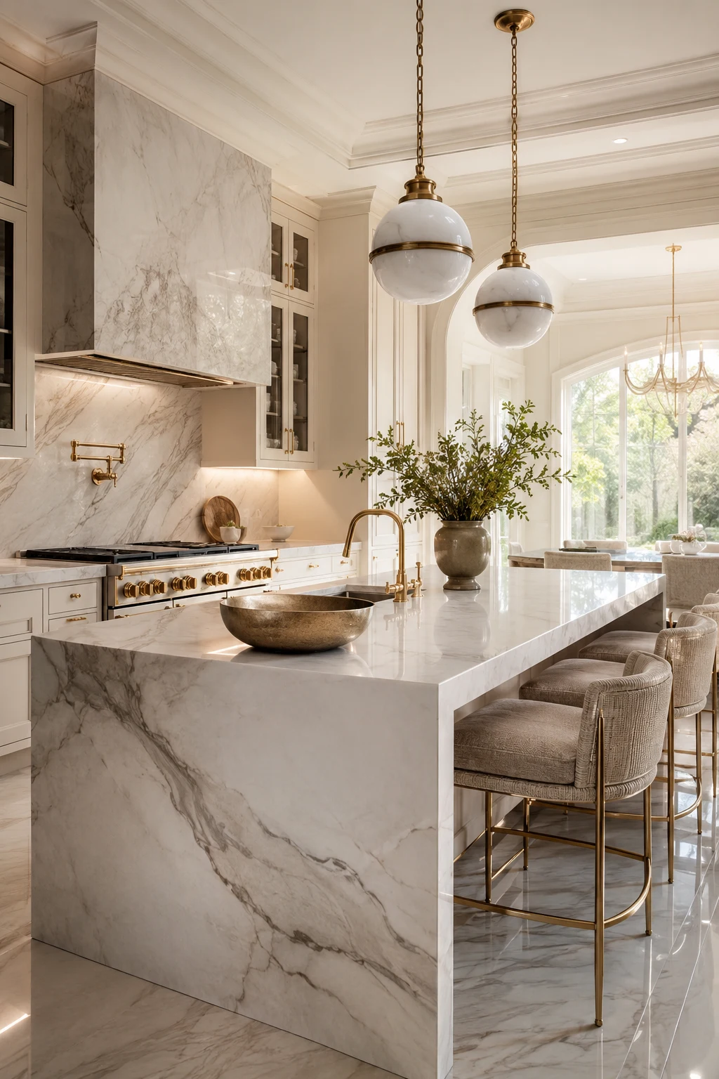 Luxury Marble Kitchen with Hotel-Inspired Elegance — bloxburg kitchen ideas