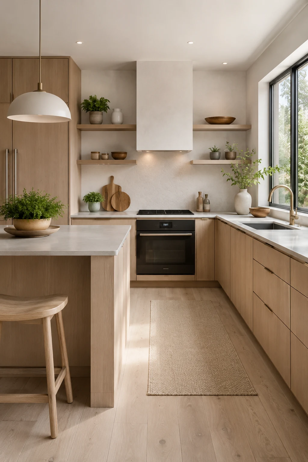Scandinavian Kitchen with Soft Natural Textures — bloxburg kitchen ideas