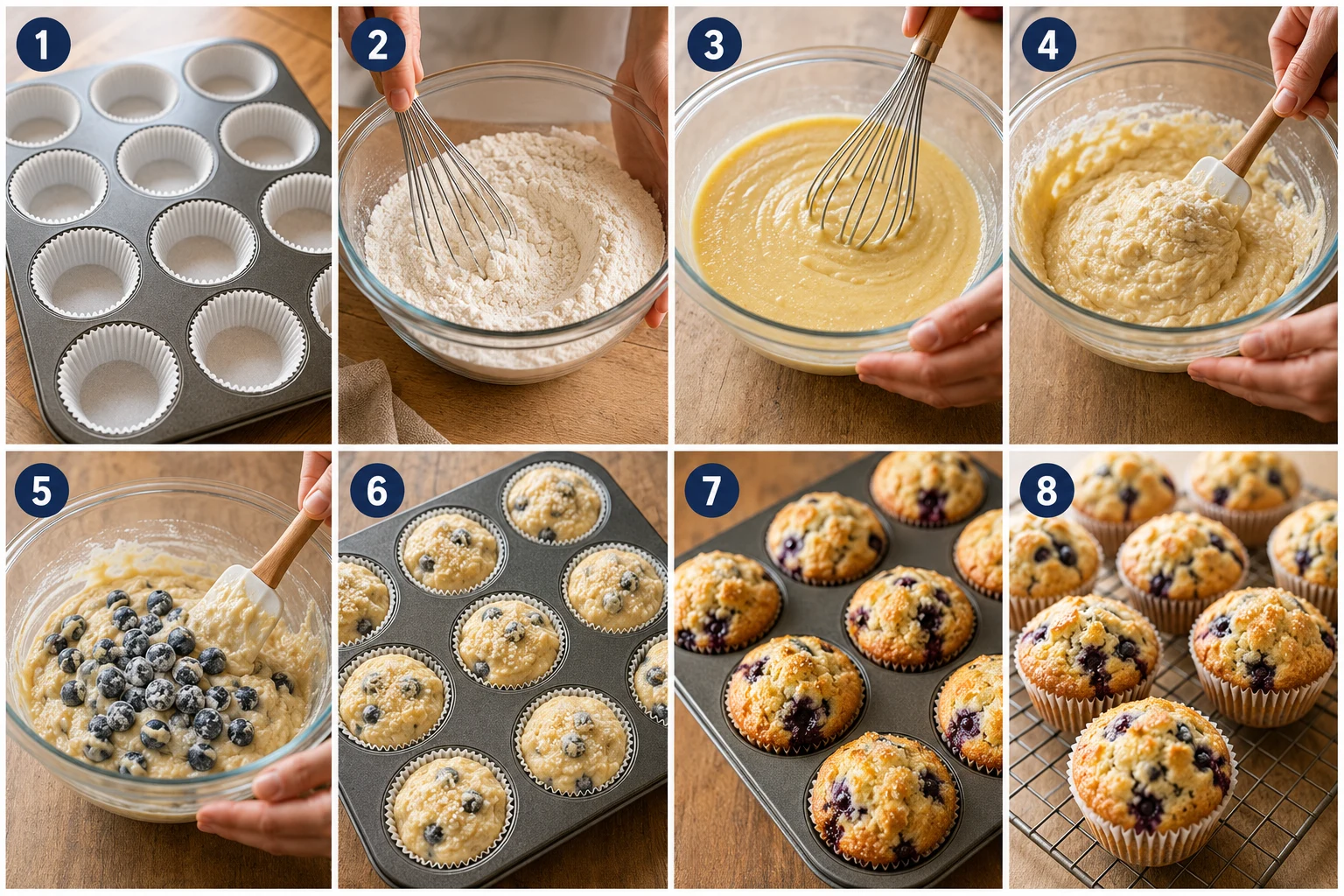 blueberry muffins easy step by step blueberry muffins easy step by step
