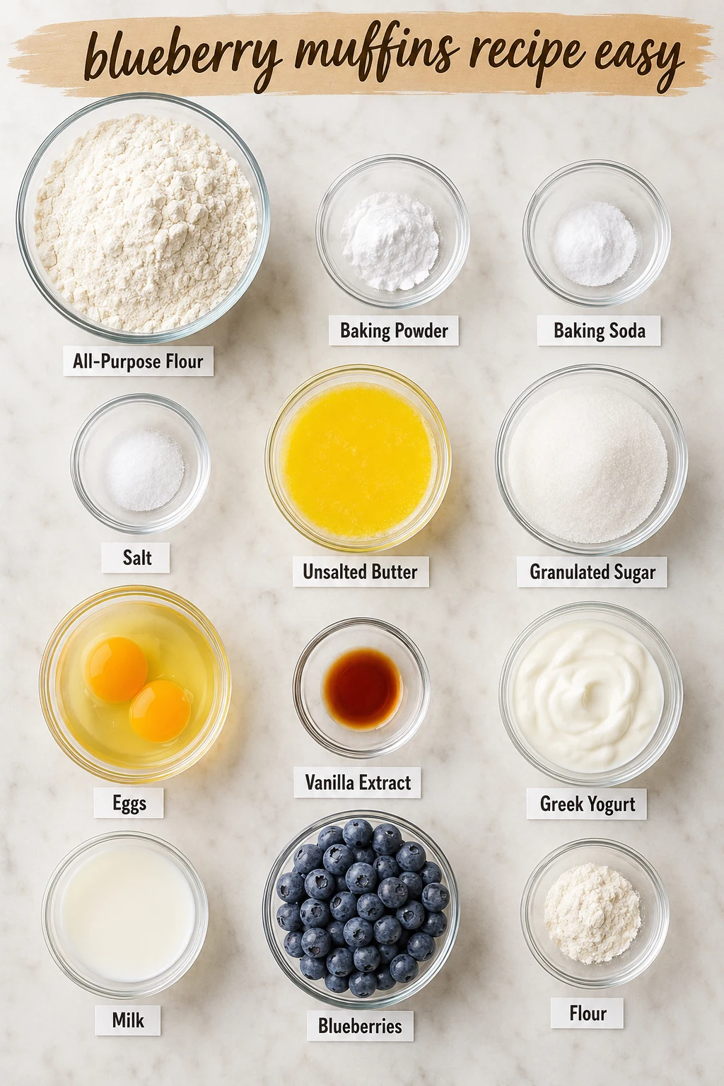 blueberry muffins recipe easy ingredients