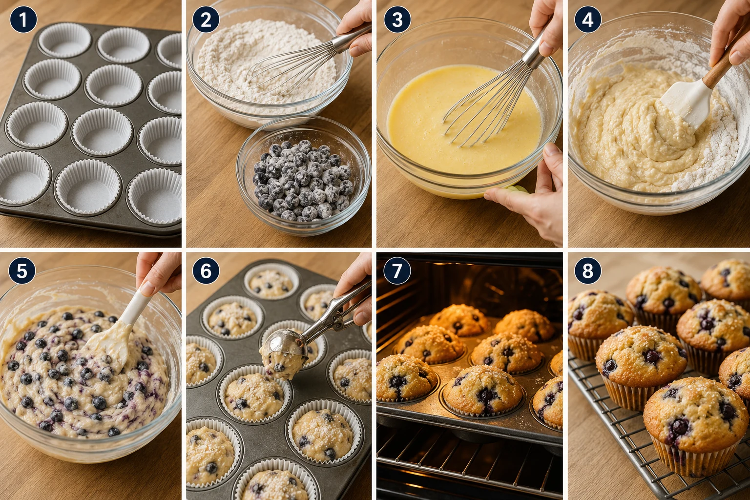 blueberry muffins recipe easy step by step