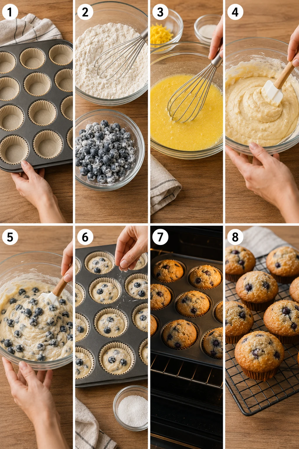 blueberry muffins recipe step by step