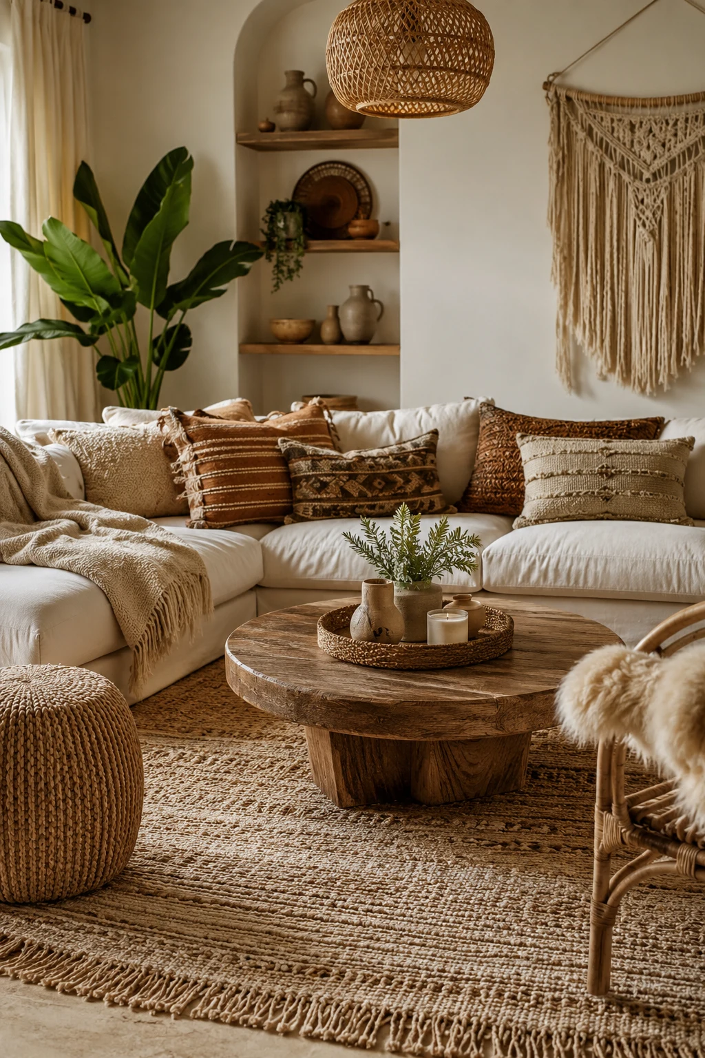 Layer Textures for Cozy Boho Living Room Inspiration — boho living room inspiration