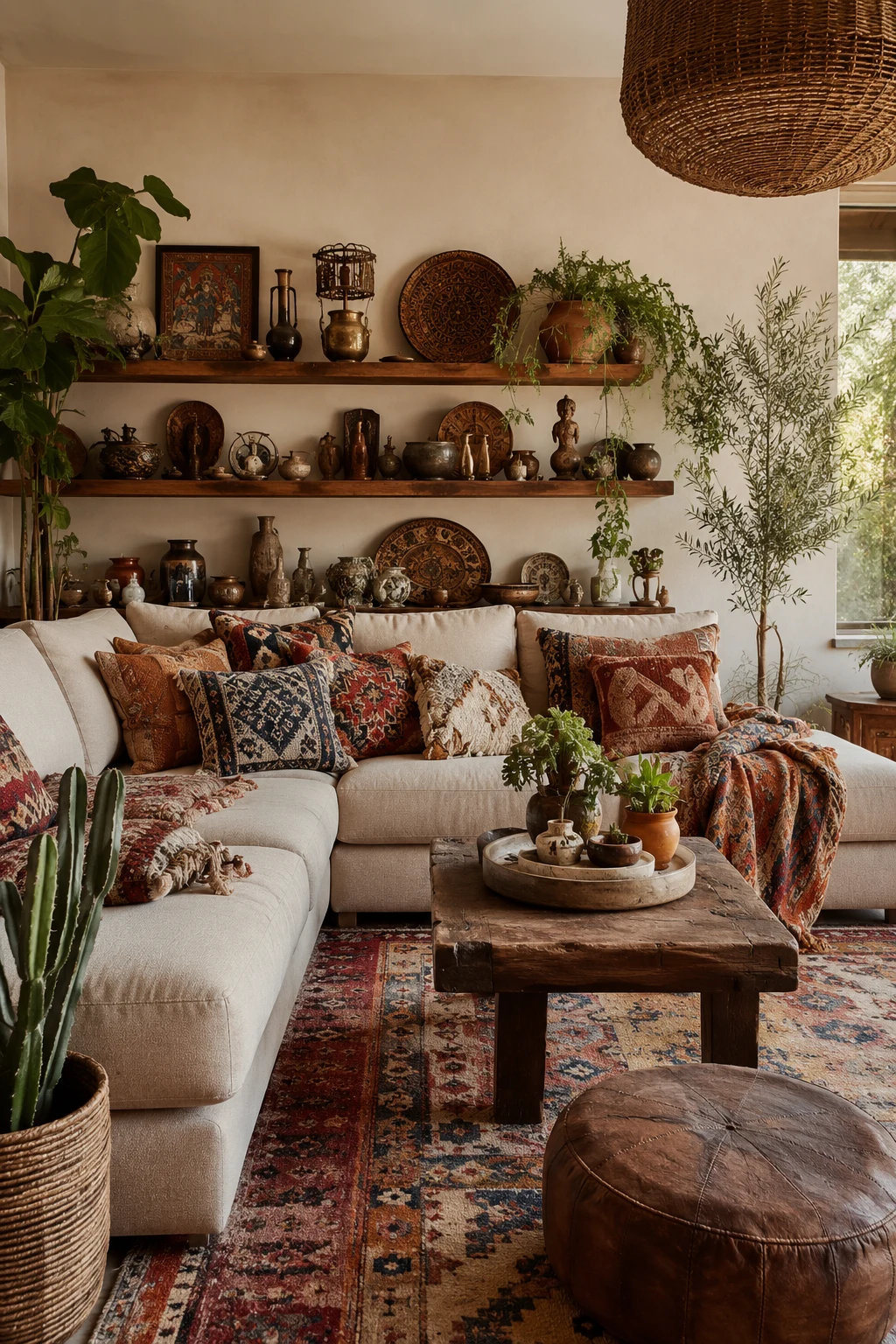 Add Personal Character Through Collected Décor — boho living room inspiration