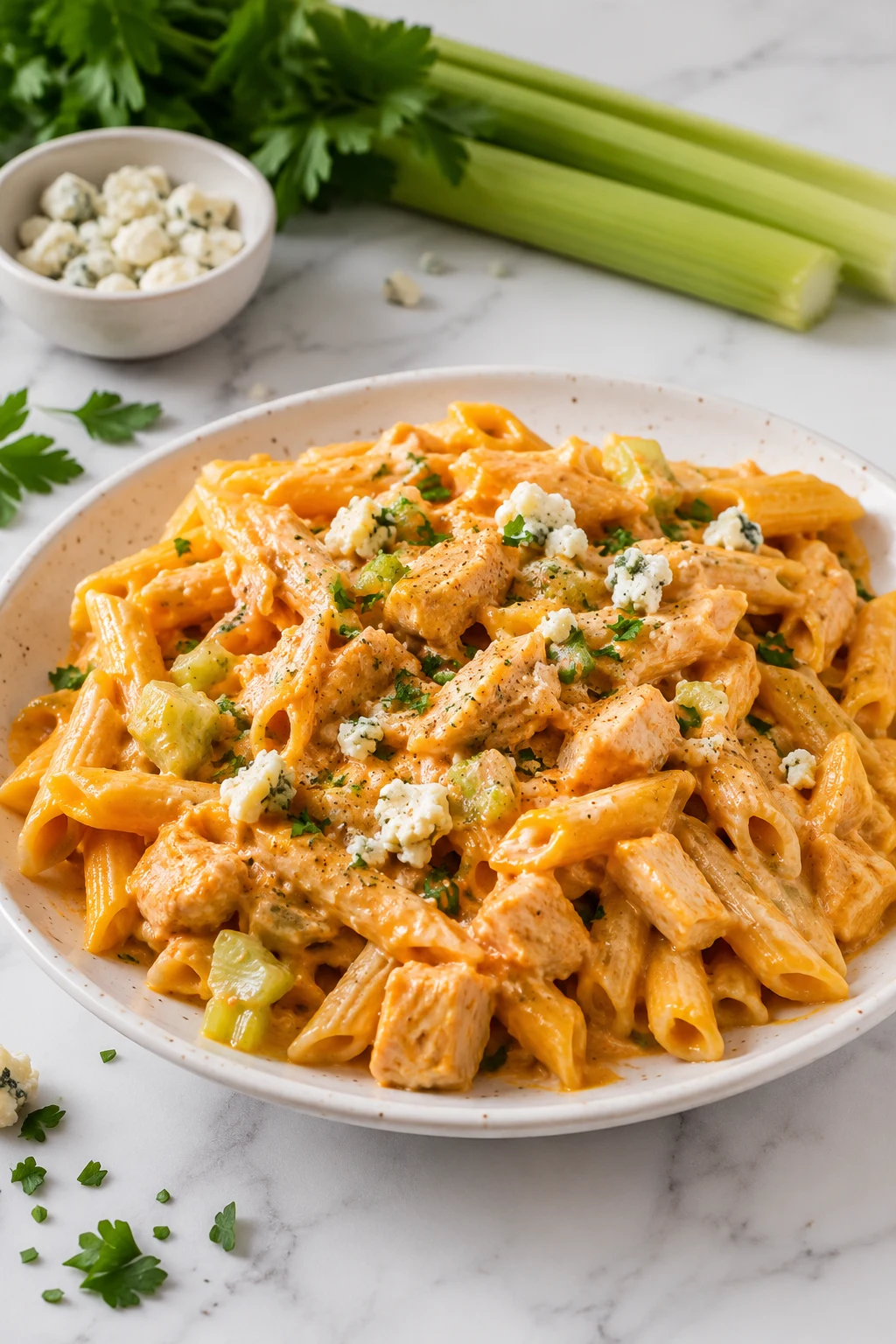Buffalo chicken pasta recipe β easy step-by-step dish