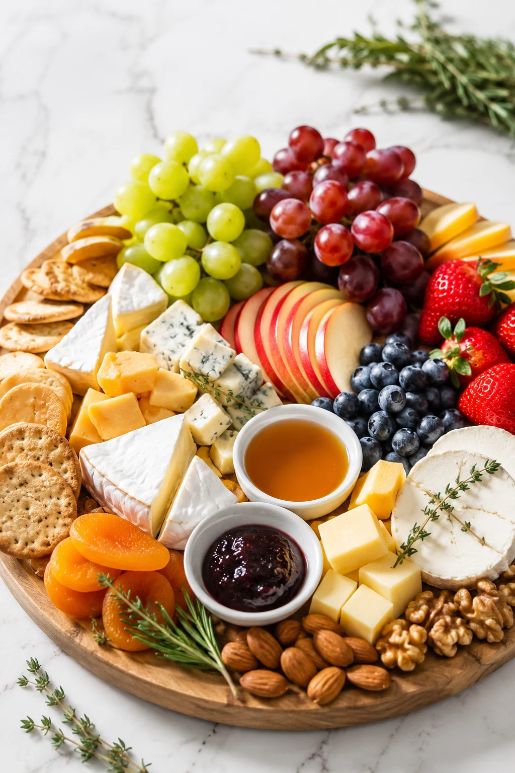 Cheese and fruit platter