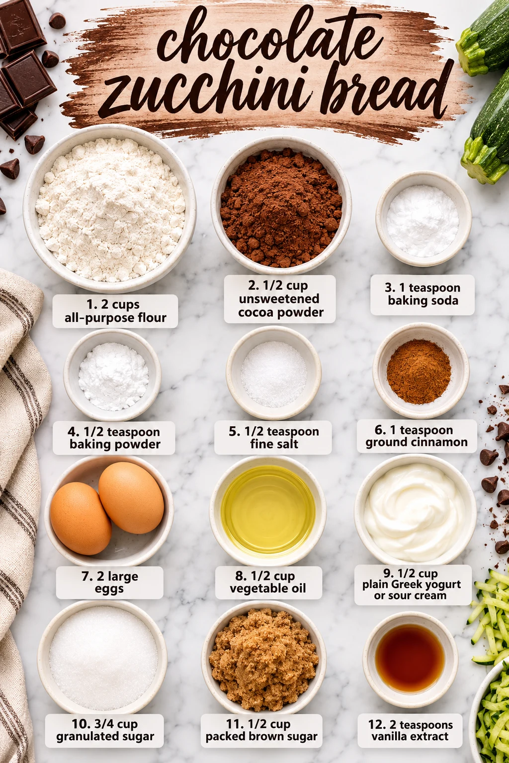 chocolate zucchini bread ingredients chocolate zucchini bread ingredients