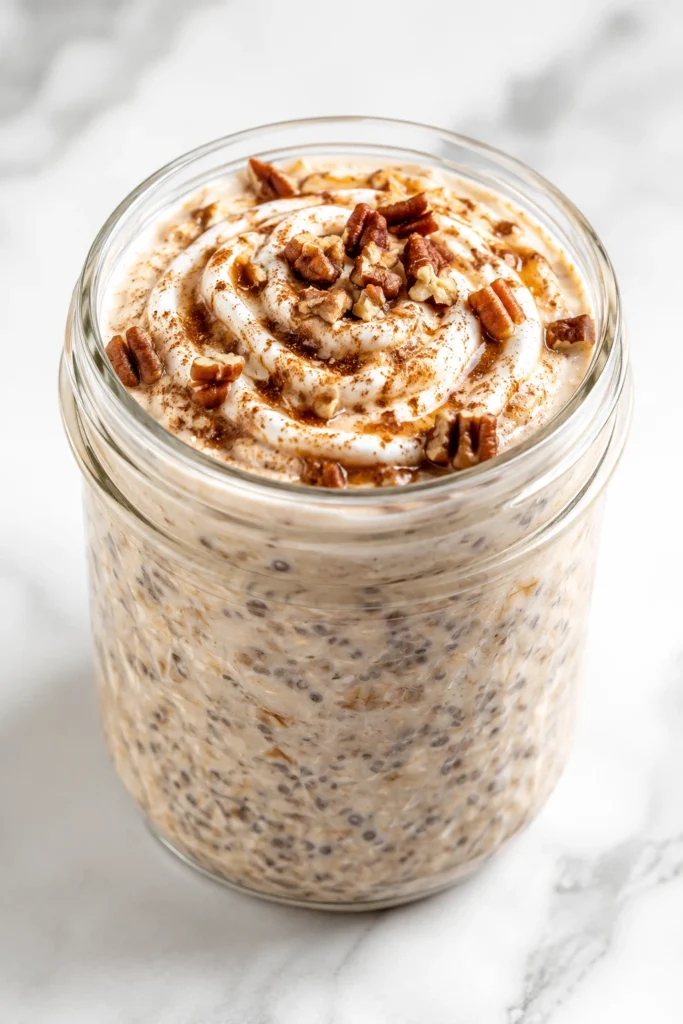 Cinnamon Roll Protein Overnight Oats