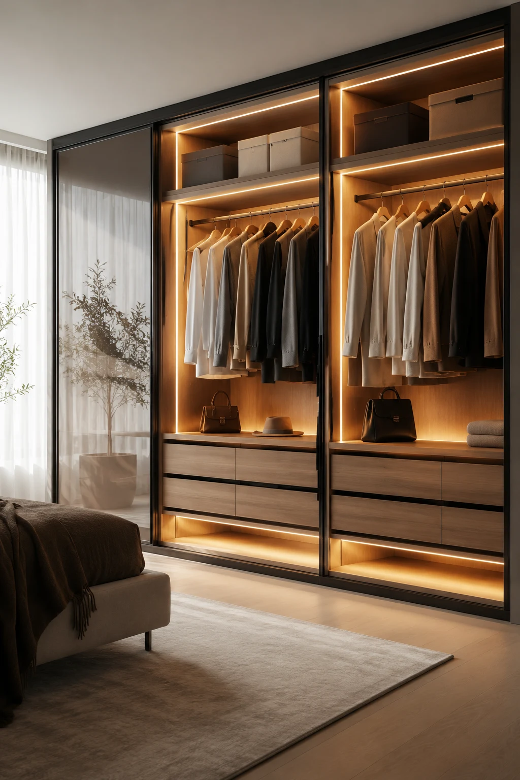 Brighten Your Closet de Pared with Integrated LED Lighting — closet de pared