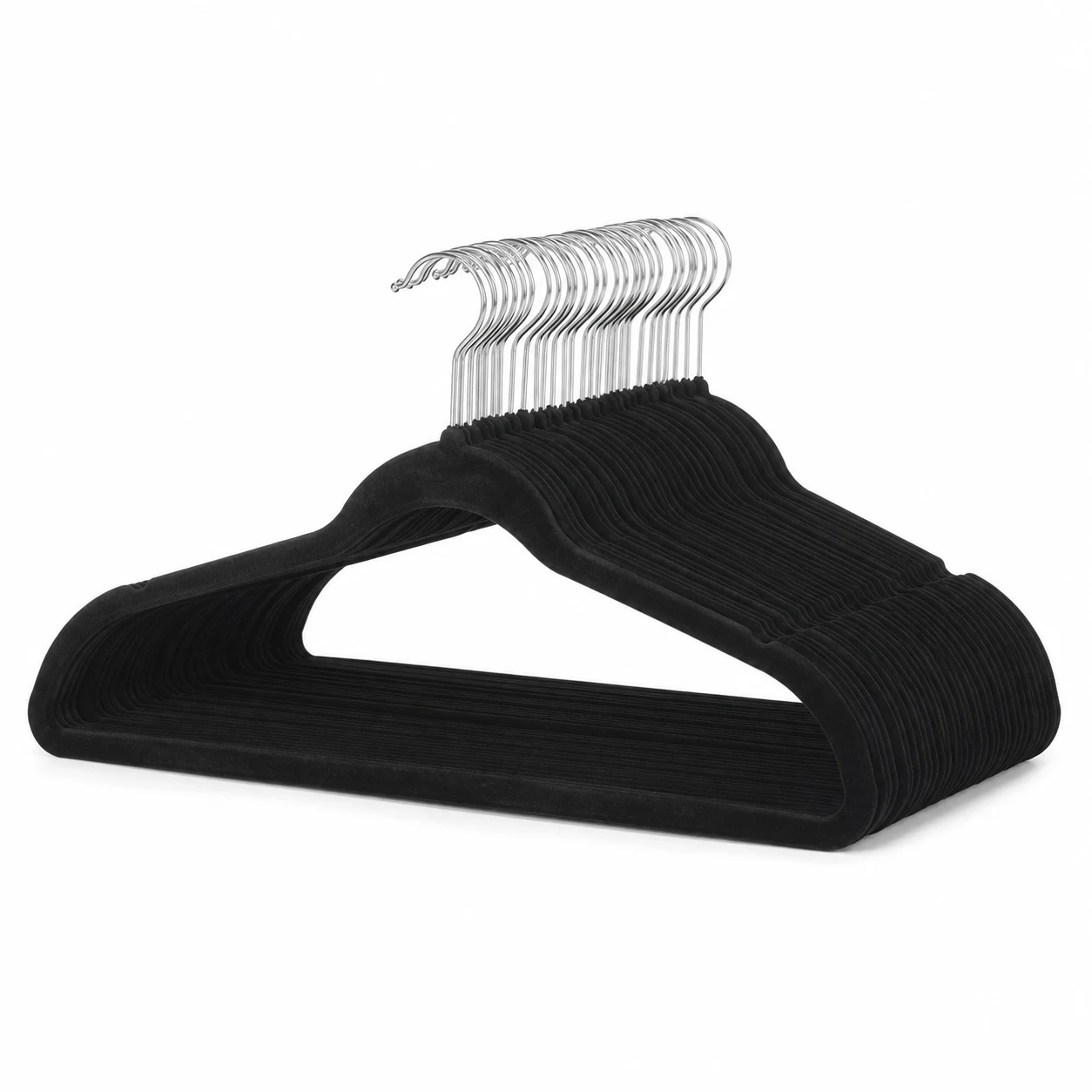 Amazon Basics Slim Velvet Non-Slip Clothes Hangers, 50-Pack