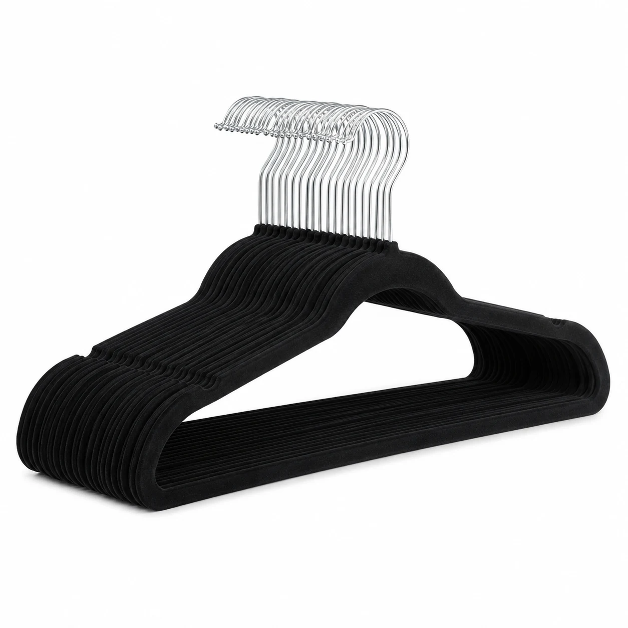 Amazon Basics Slim Velvet Non-Slip Clothes Hangers, 50-Pack