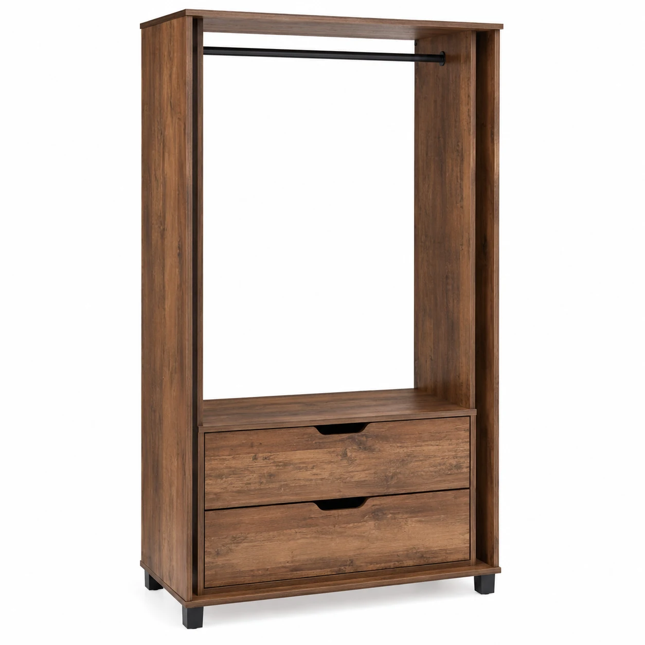 VASAGLE Freestanding Wardrobe Storage Cabinet with Hanging Rod