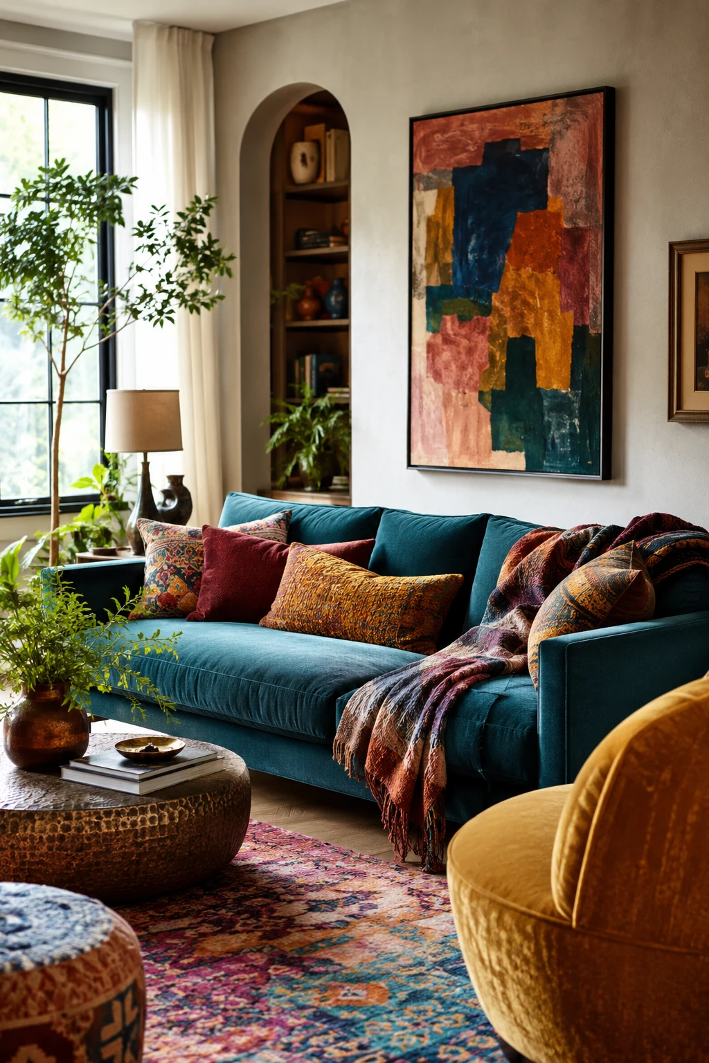 Colorful Living Room Inspiration Through Layered Textiles — colorful living room inspiration