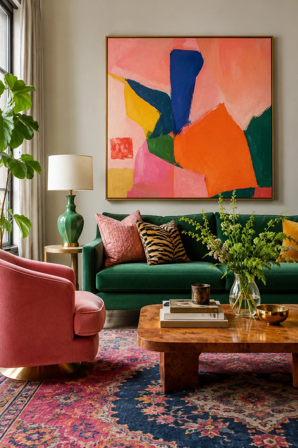 Use Artwork as the Heart of Your Colorful Living Room Inspiration — colorful living room inspiration