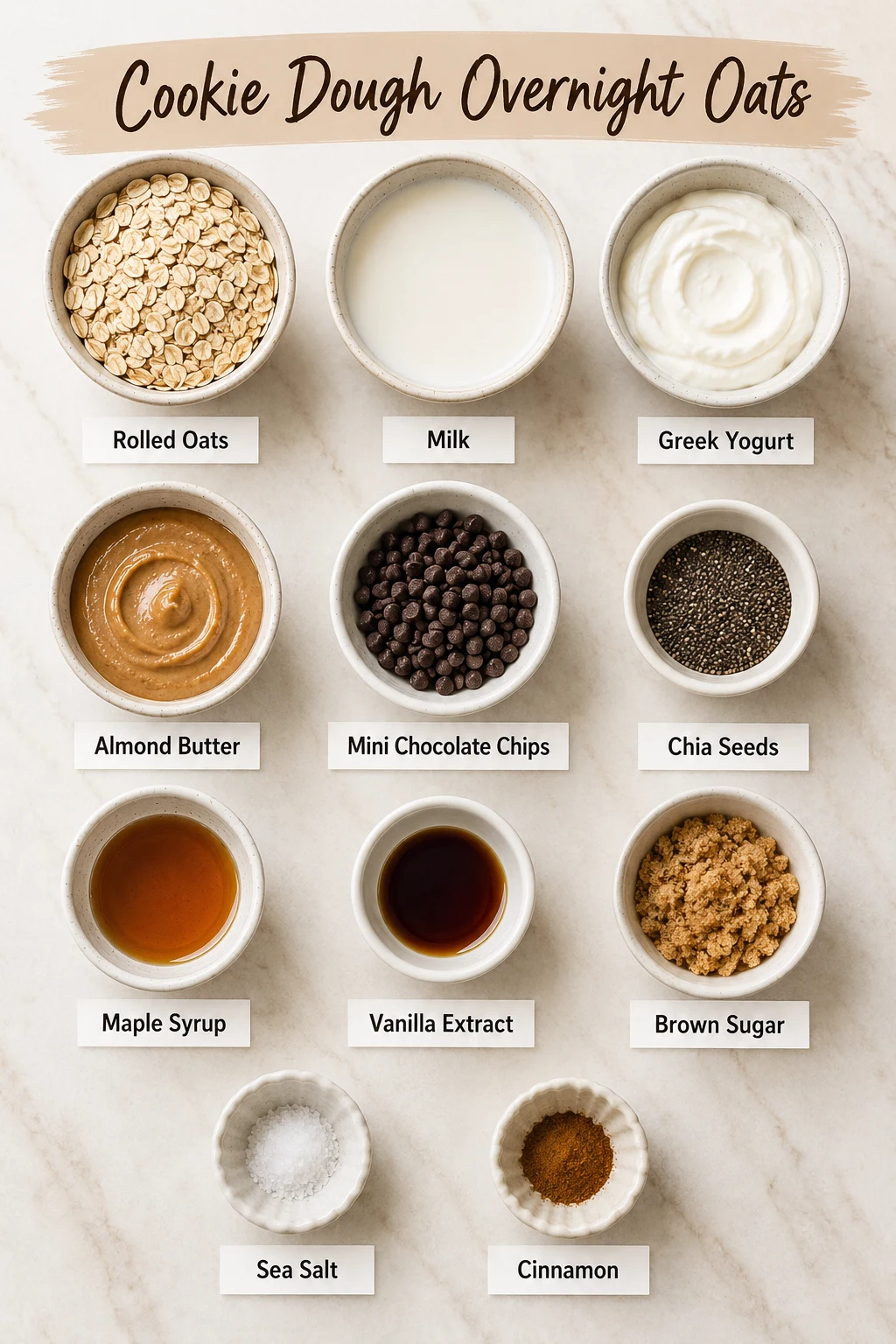 Cookie Dough Overnight Oats step by step