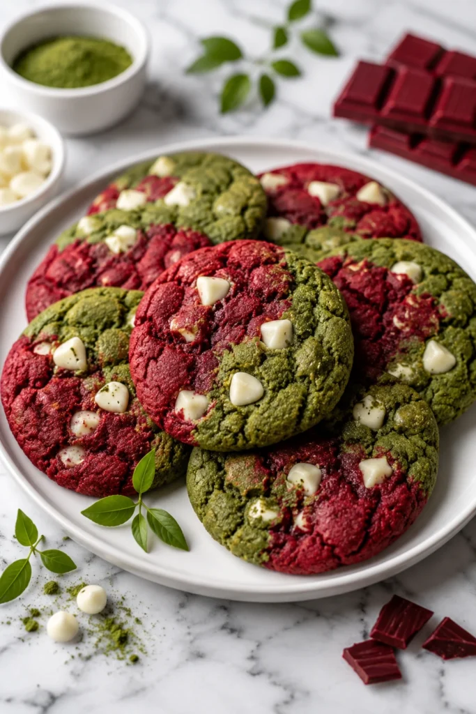 cookies matcha and red velvet