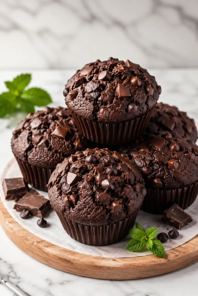 Double chocolate muffins